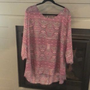 Printed tunic top